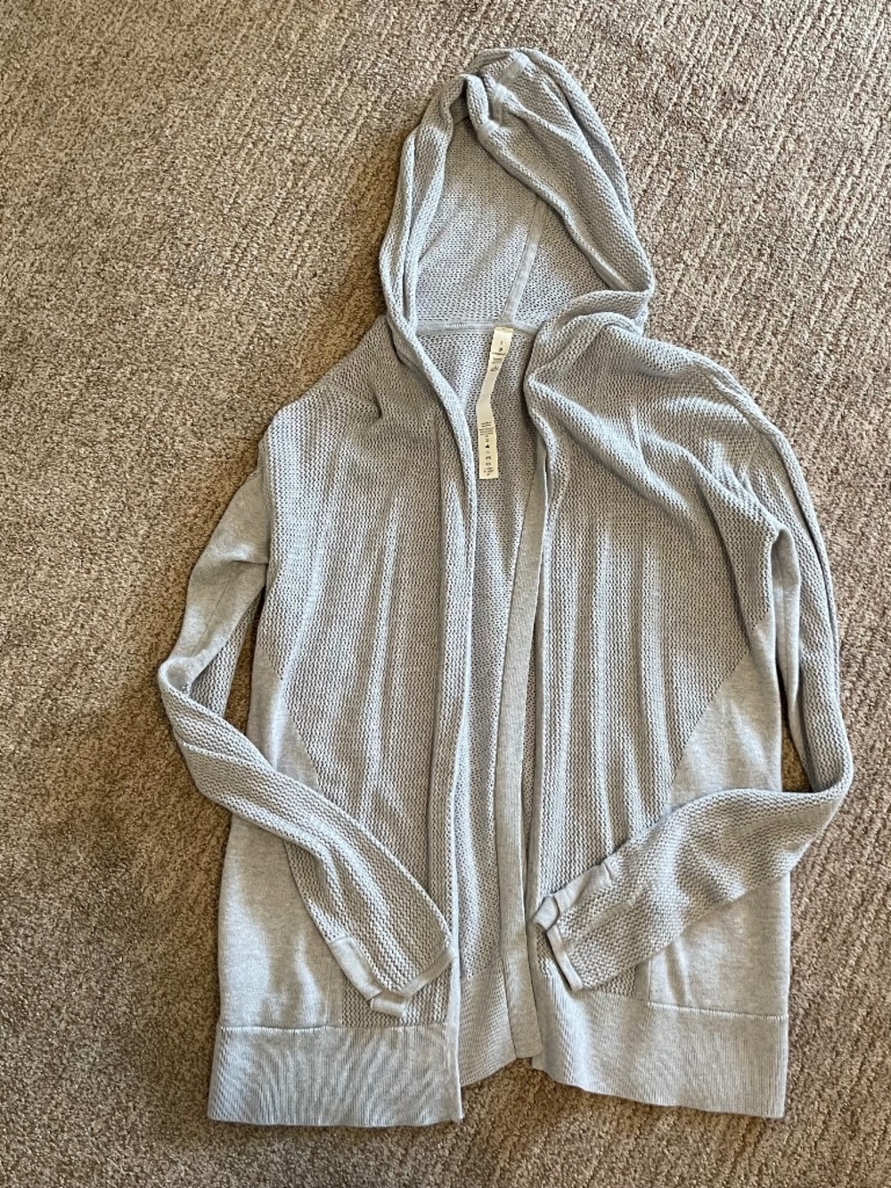 Lululemon Still Movement Hooded Wrap Sweater Heathered Nimbus Gray‎ Size 2